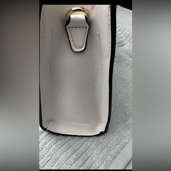 Women Crossbody Tote Bag PU Leather Tote Top Handle Satchel Shoulder Bag, White - Picture 11 of 14